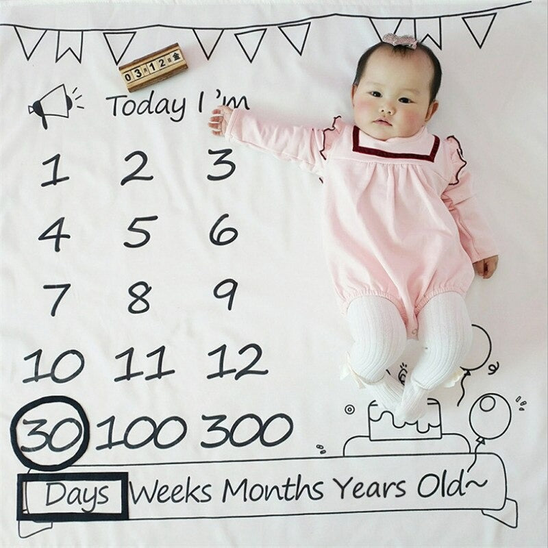 Flags baby Monthly Growth Milestone Blanket