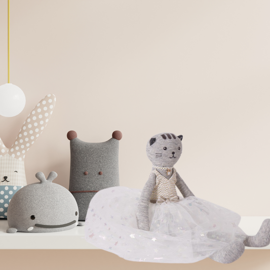 Beautiful plush cat doll that can be used for imaginative play. Perfect gift for girls and boys