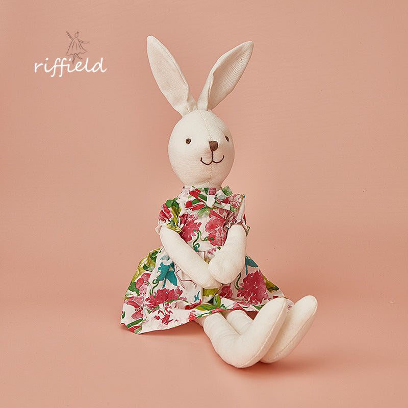 Large Plush Bunny Doll with Dress