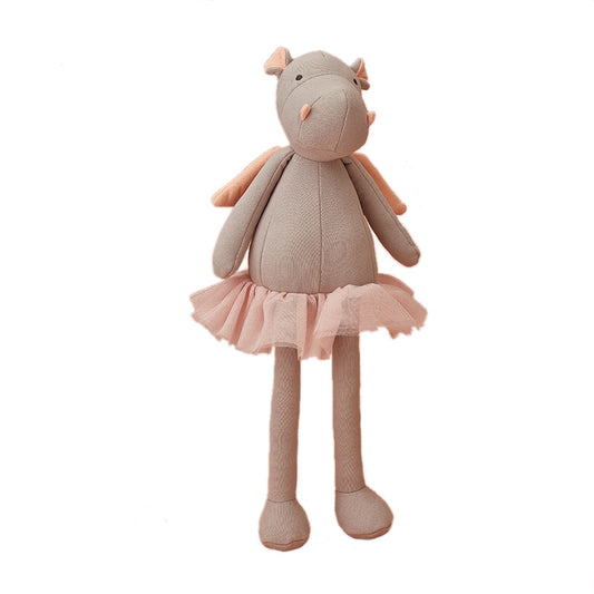 Large Plush Flying Hippo Ballerina Doll