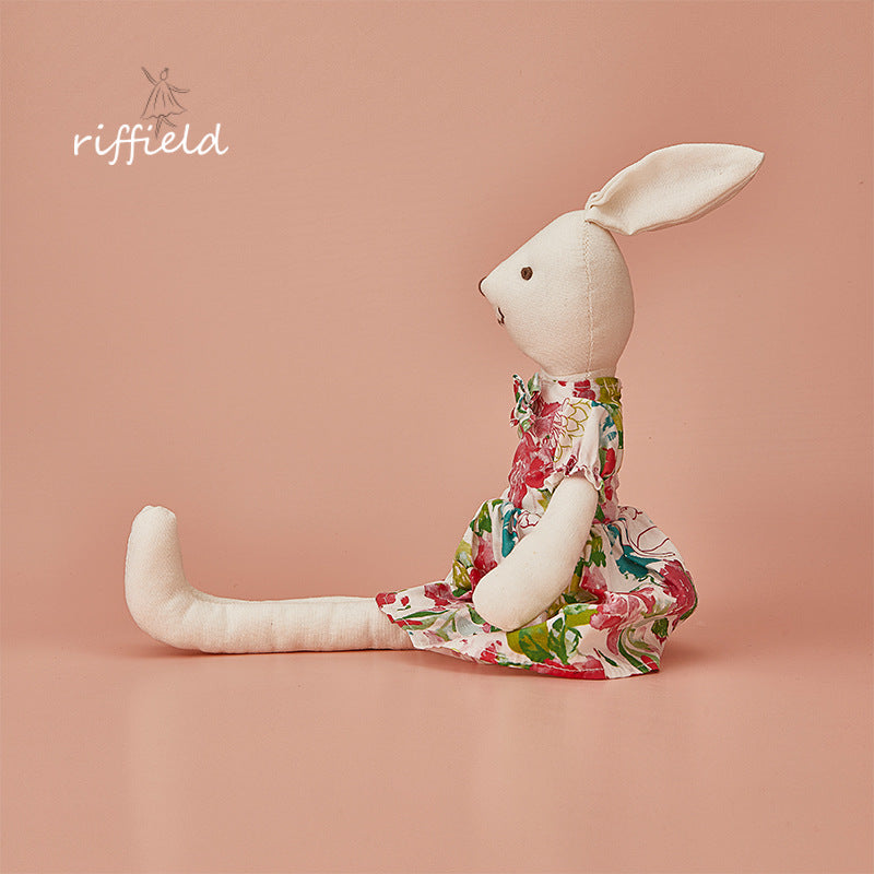 Large Plush Bunny Doll with Dress