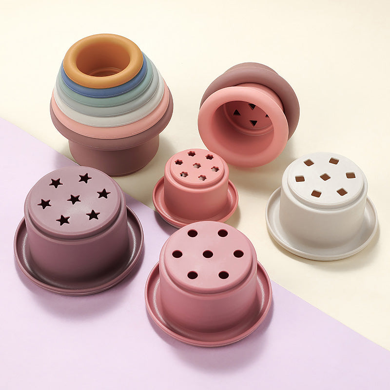 BPA free Silicone Stackable Bowls toy set