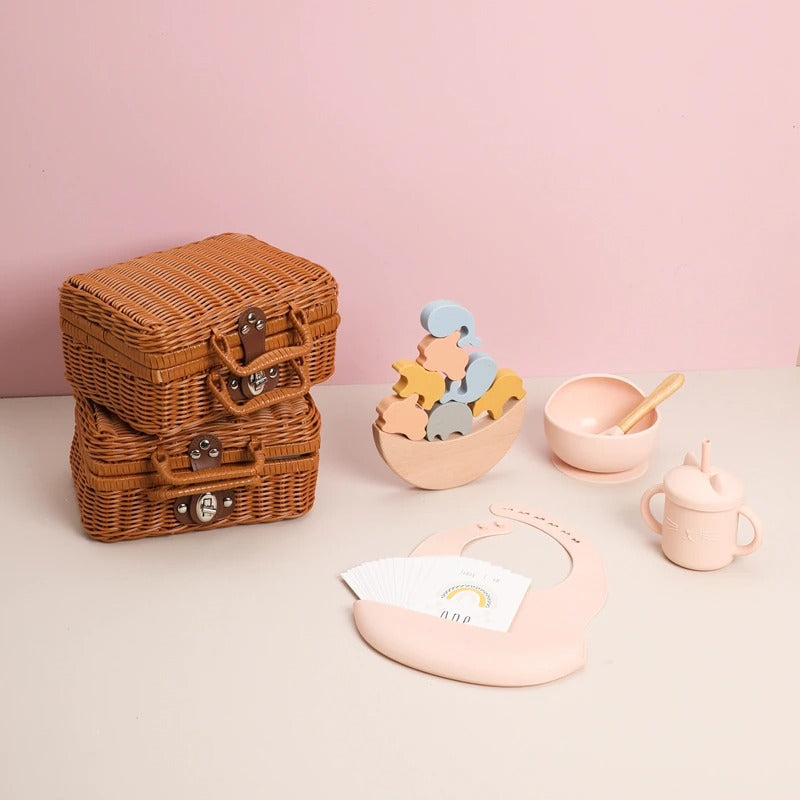 Newborn / Baby Toys and Feeding Gift Set