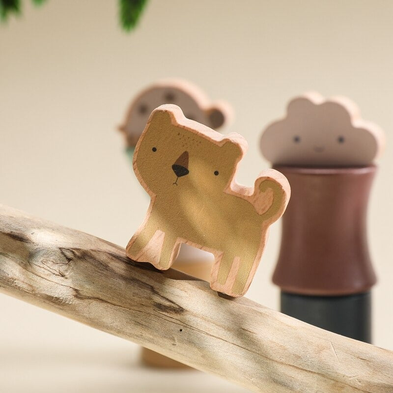 Montessori Animal Wooden Blocks Set