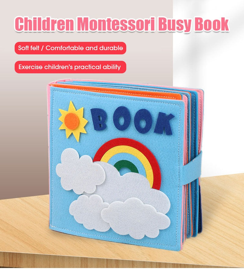 Felt Montessori Busy Book for Babies/Toddlers (Version 1)